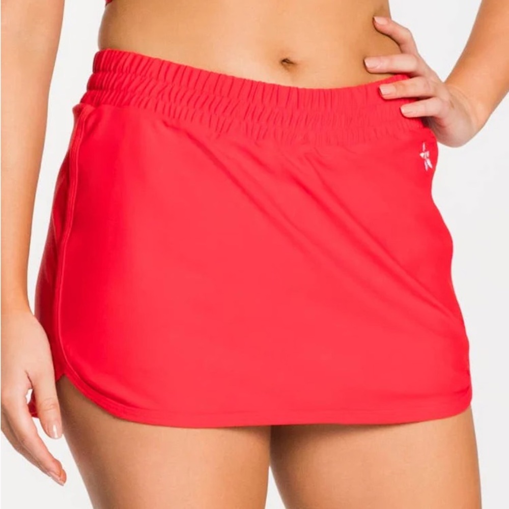 Rebel Athletic Sports Skirt in Red Miss America x American Heart Fitness Collab